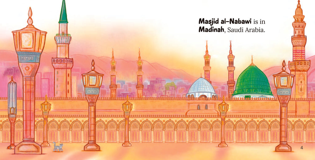Let's Visit Masjid al-Nabawi illustrated pop-up interior